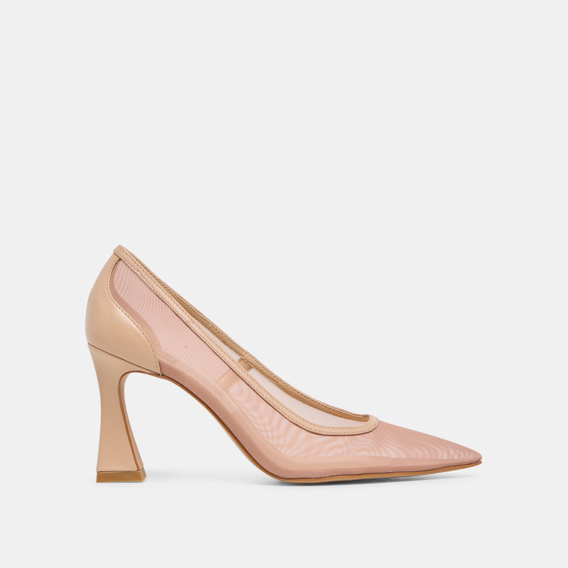 Malory Lt Tan Mesh Heels - Dolce Vita