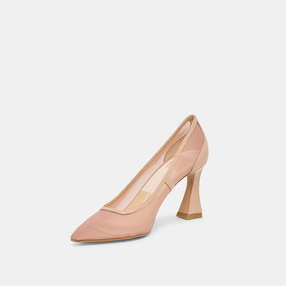 Malory Lt Tan Mesh Heels - Dolce Vita