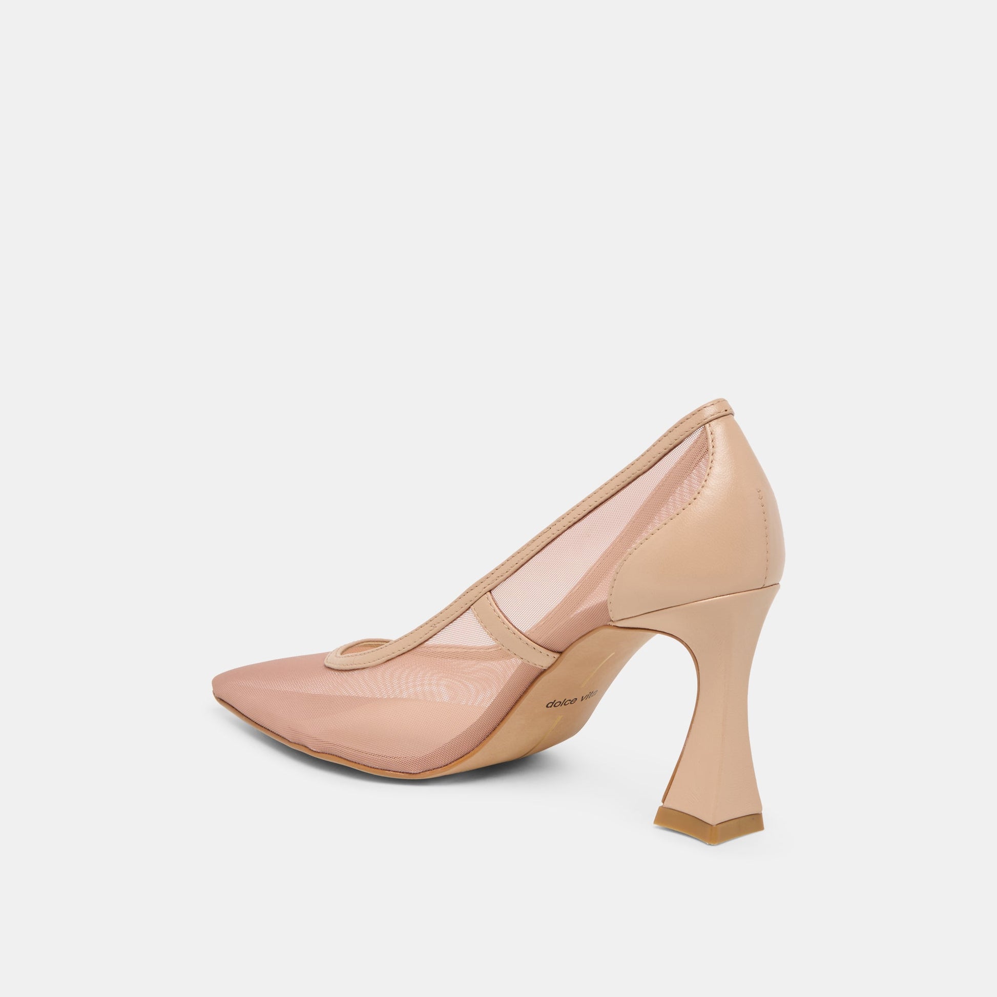 Malory Lt Tan Mesh Heels - Dolce Vita