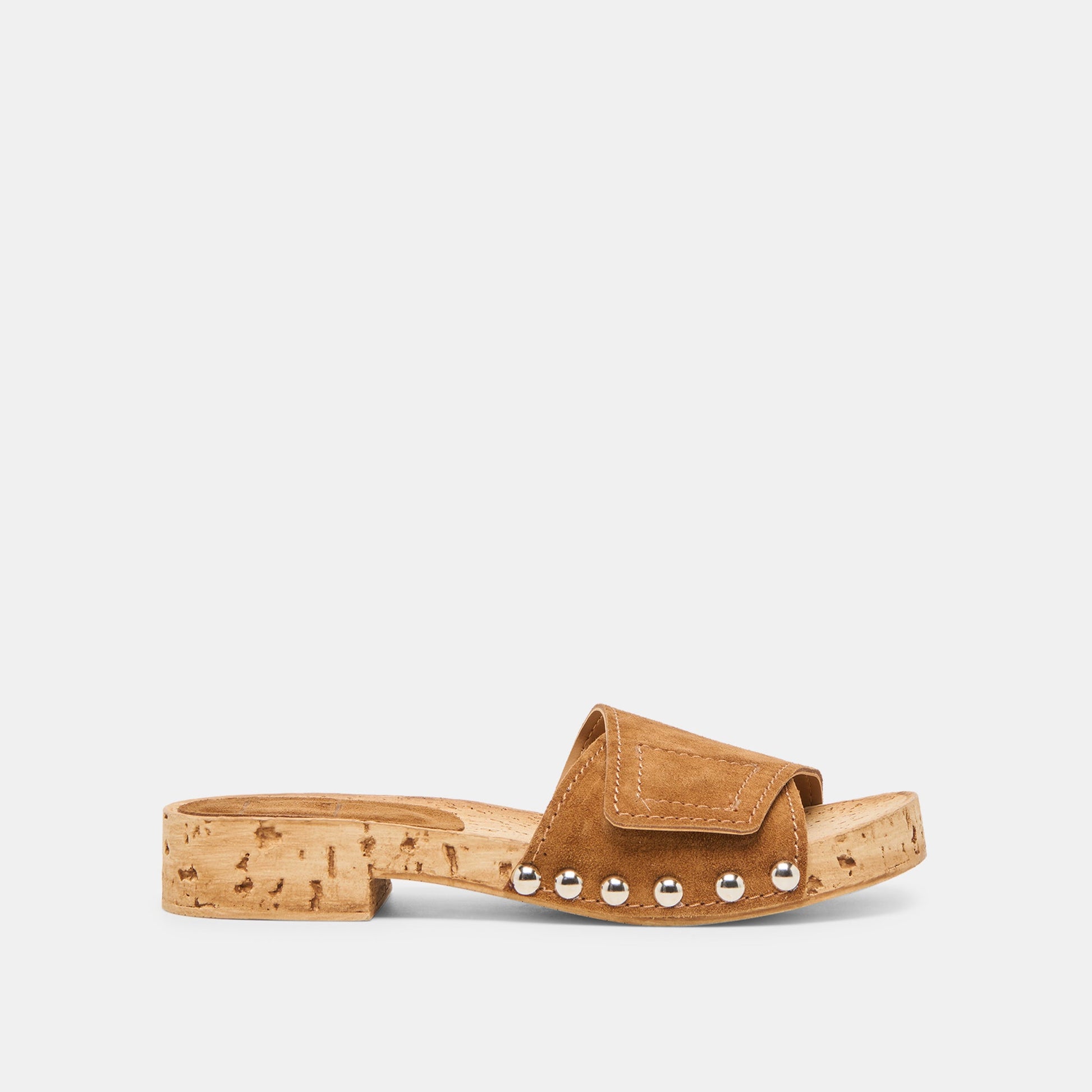 Sandy Chestnut Suede Sandals - Dolce Vita