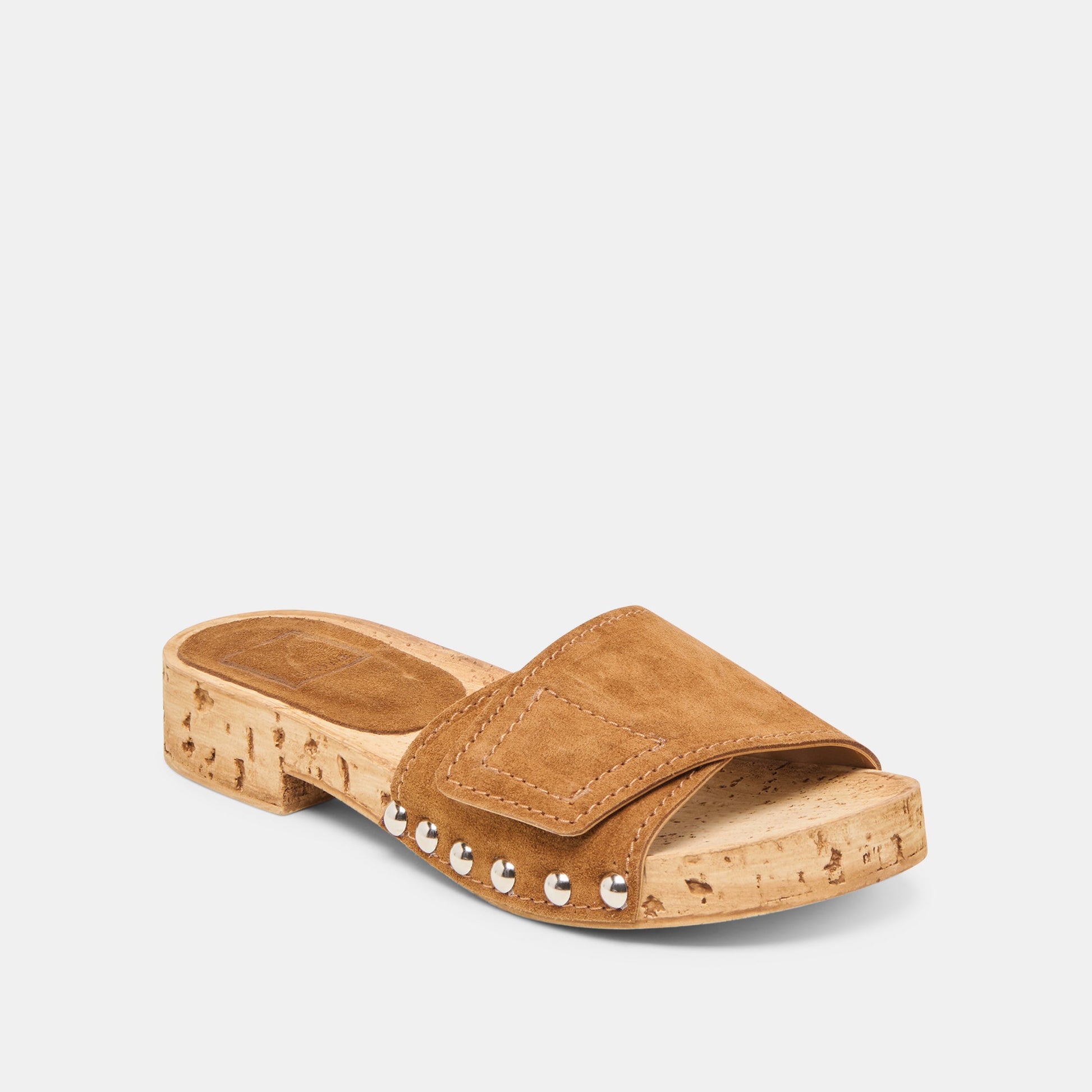Sandy Chestnut Suede Sandals - Dolce Vita