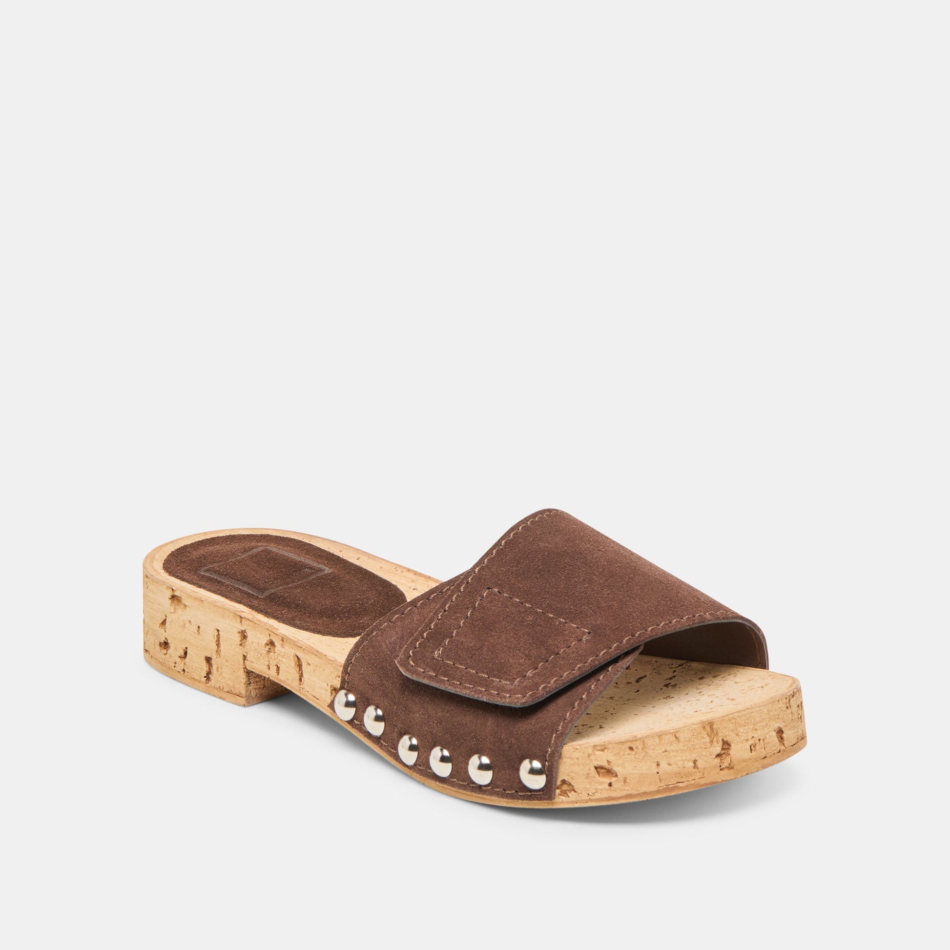 Sandy Dk Brown Suede Sandals - Dolce Vita