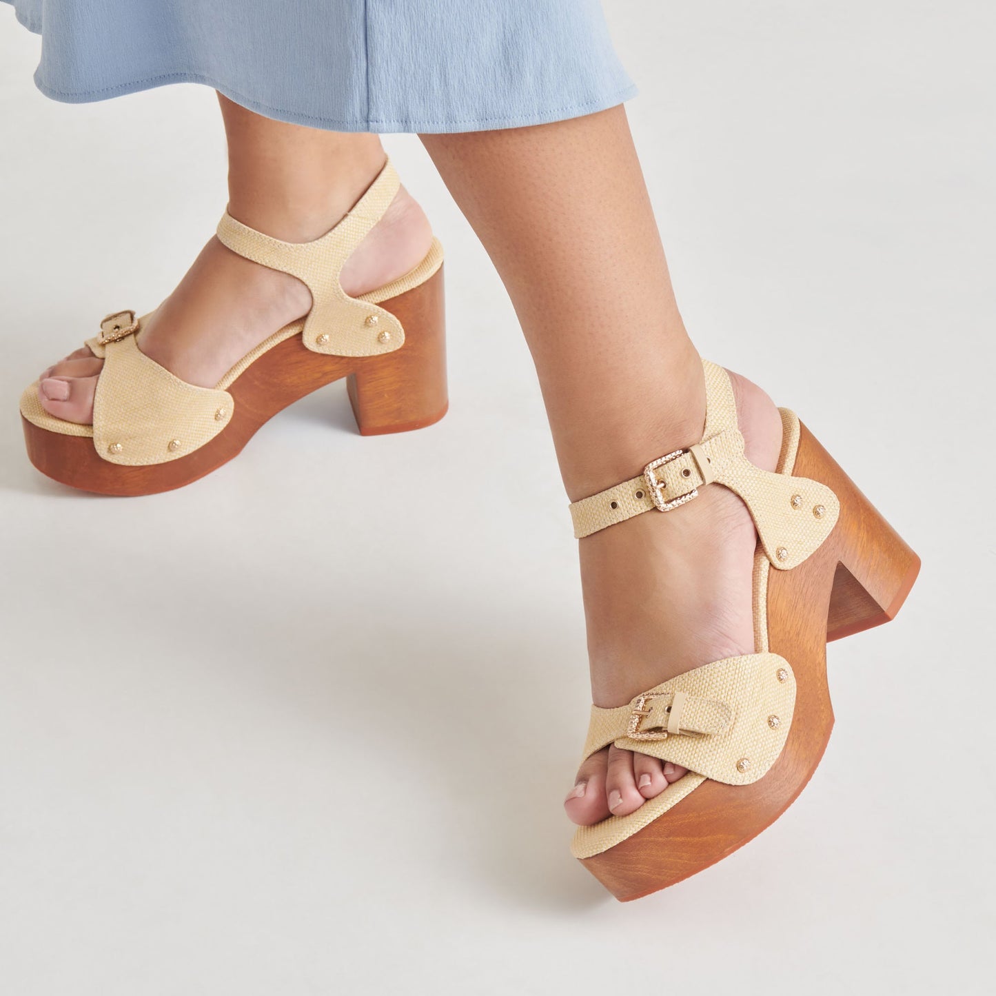 YANDY HEELS LT NATURAL RAFFIA - Dolce Vita