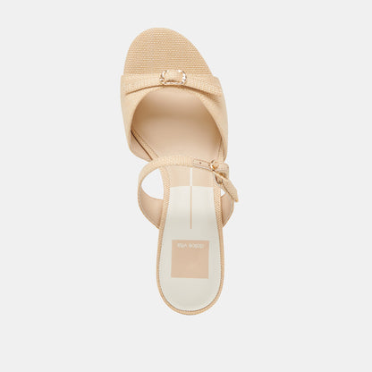 LORALI HEELS LT NATURAL RAFFIA - Dolce Vita