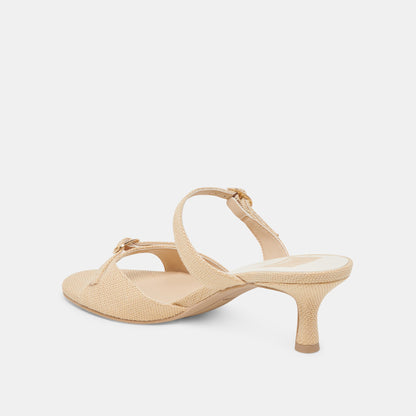 LORALI HEELS LT NATURAL RAFFIA - Dolce Vita