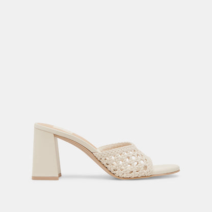 MARGOE HEELS CREME WOVEN STELLA - Dolce Vita