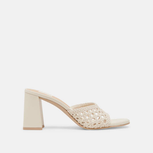 MARGOE HEELS CREME WOVEN STELLA - Dolce Vita