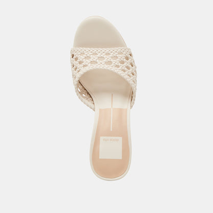 MARGOE HEELS CREME WOVEN STELLA - Dolce Vita