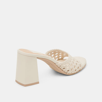 MARGOE HEELS CREME WOVEN STELLA - Dolce Vita