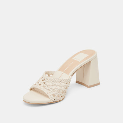 MARGOE HEELS CREME WOVEN STELLA - Dolce Vita