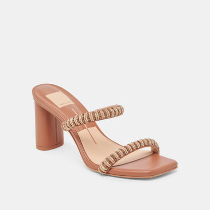 NOLAH HEELS TAN MULTI BEADS - Dolce Vita