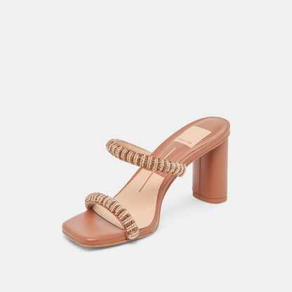 NOLAH HEELS TAN MULTI BEADS - Dolce Vita