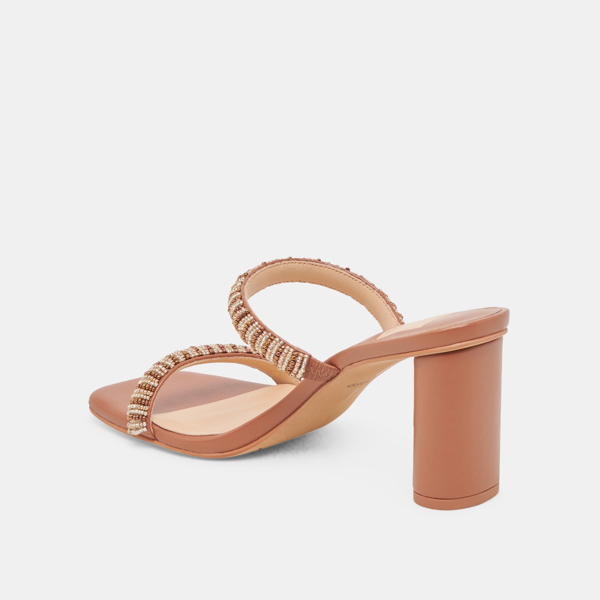 NOLAH HEELS TAN MULTI BEADS - Dolce Vita