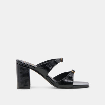 SHANE HEELS MIDNIGHT CRINKLE PATENT - Dolce Vita