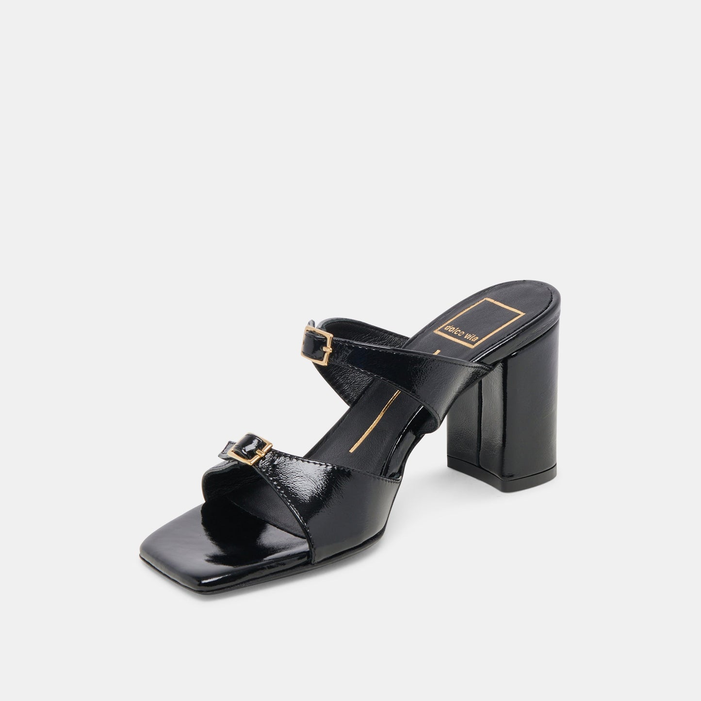 SHANE HEELS MIDNIGHT CRINKLE PATENT - Dolce Vita