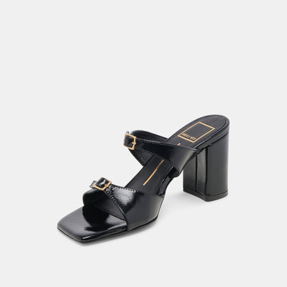 SHANE HEELS MIDNIGHT CRINKLE PATENT - Dolce Vita