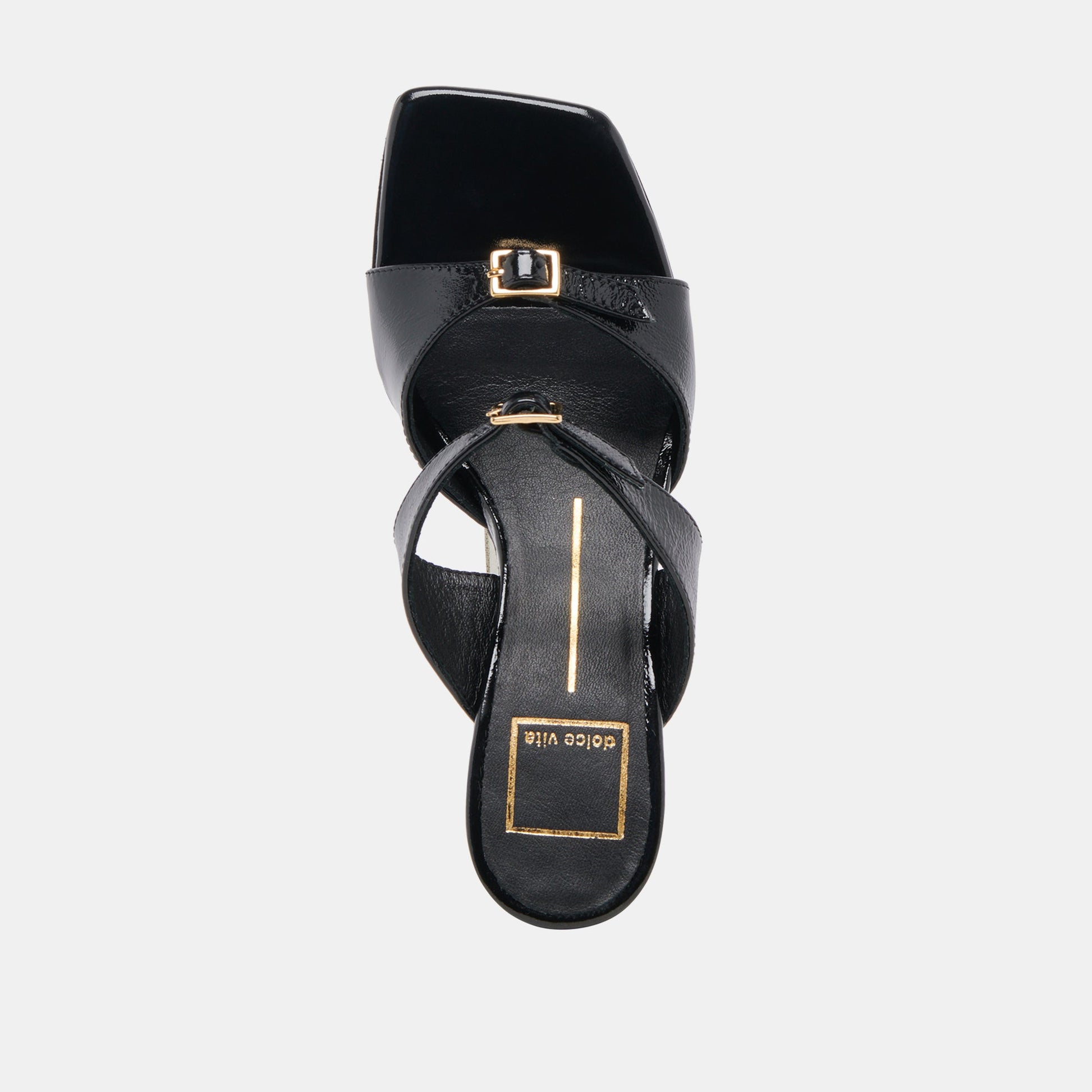 SHANE HEELS MIDNIGHT CRINKLE PATENT - Dolce Vita