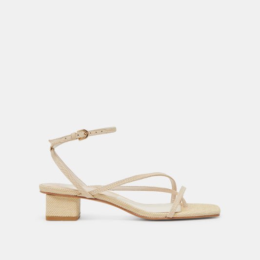 KARLOS SANDALS NATURAL WOVEN RAFFIA - Dolce Vita