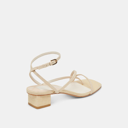 KARLOS SANDALS NATURAL WOVEN RAFFIA - Dolce Vita