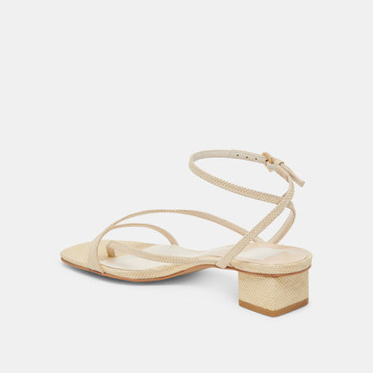 KARLOS SANDALS NATURAL WOVEN RAFFIA - Dolce Vita