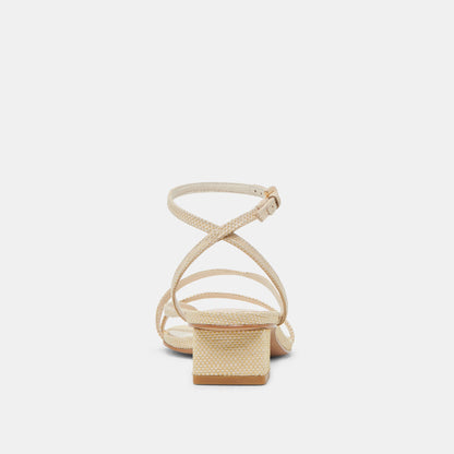 KARLOS SANDALS NATURAL WOVEN RAFFIA - Dolce Vita