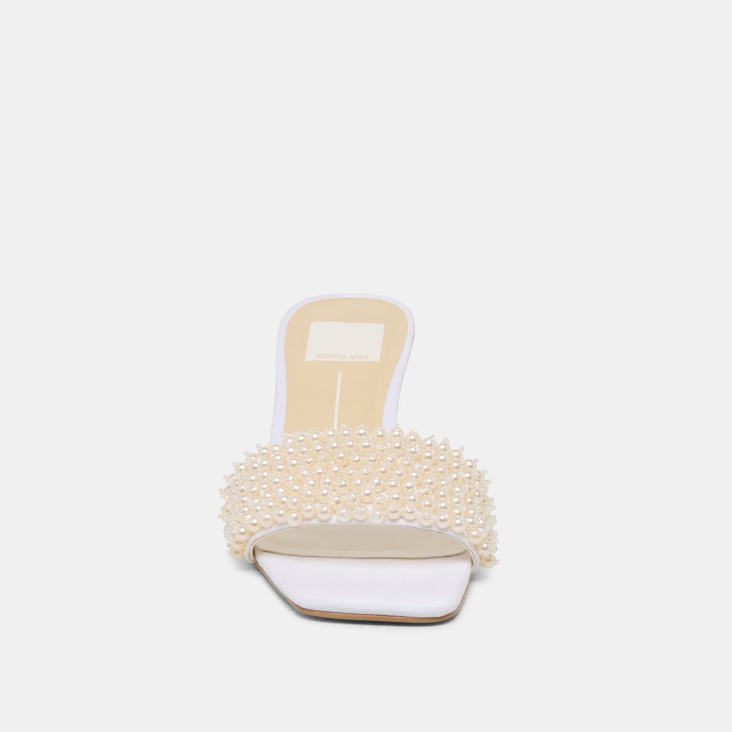 Rexa Pearl Off White Satin Heels - Dolce Vita