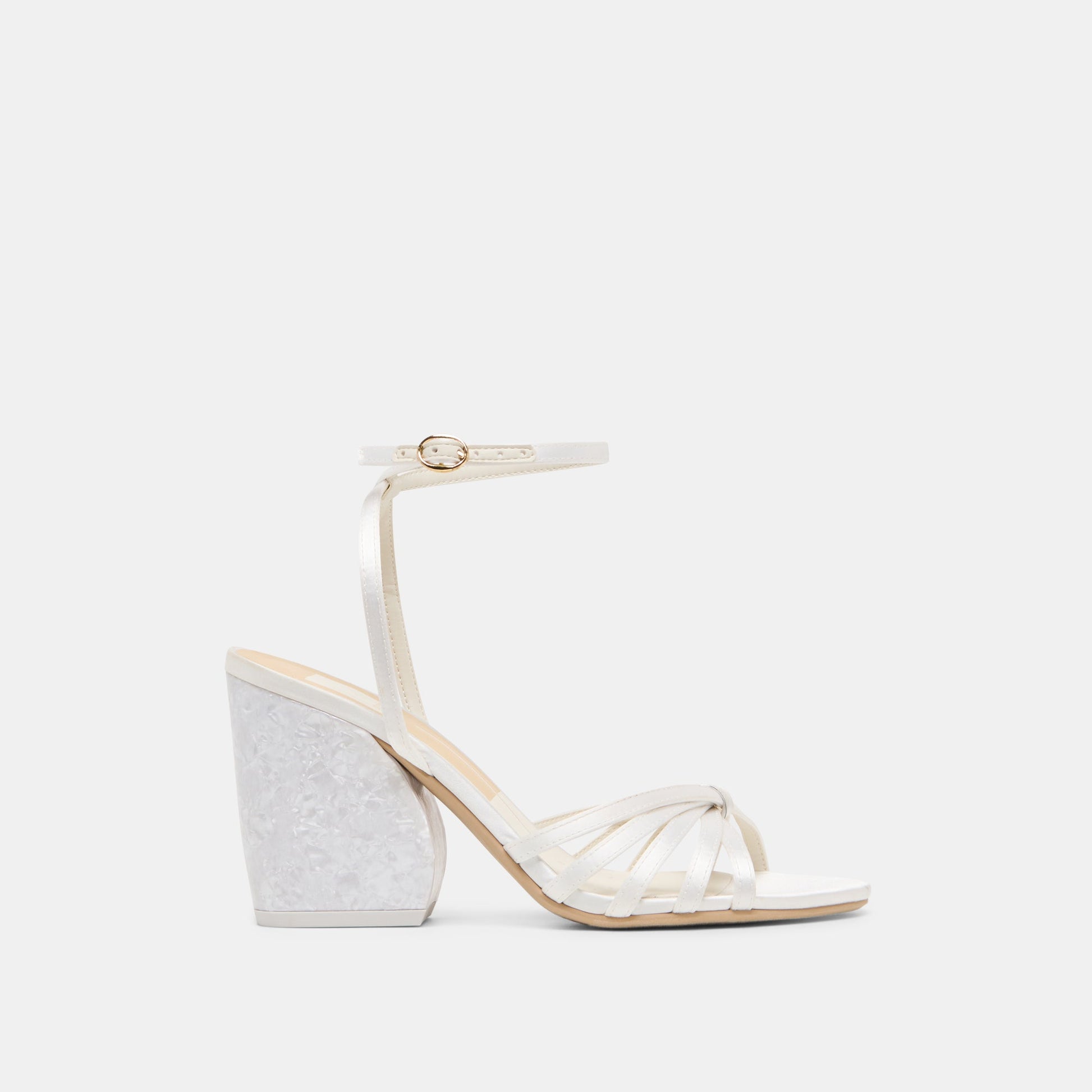 Ronica True White Satin Heels - Dolce Vita