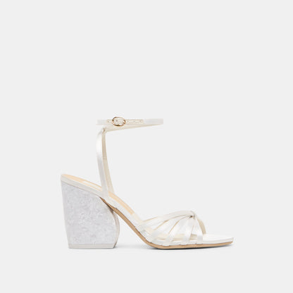 Ronica True White Satin Heels - Dolce Vita