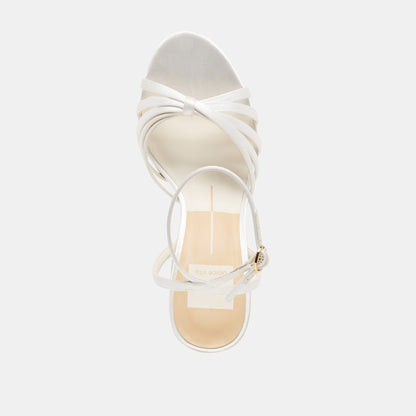 Ronica True White Satin Heels - Dolce Vita