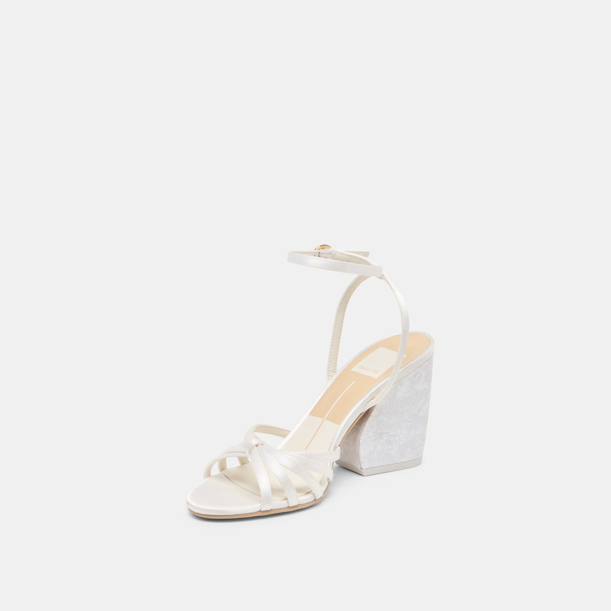 Ronica True White Satin Heels - Dolce Vita