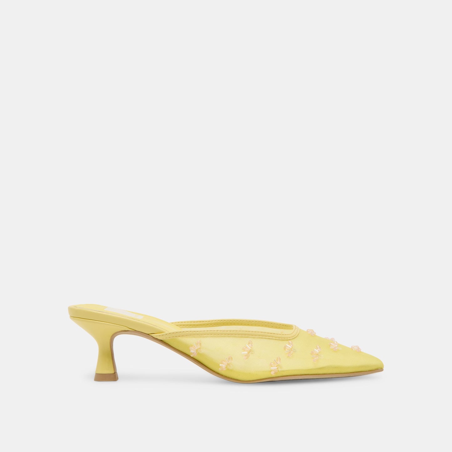 CLARA WIDE HEELS LEMON MESH - Dolce Vita