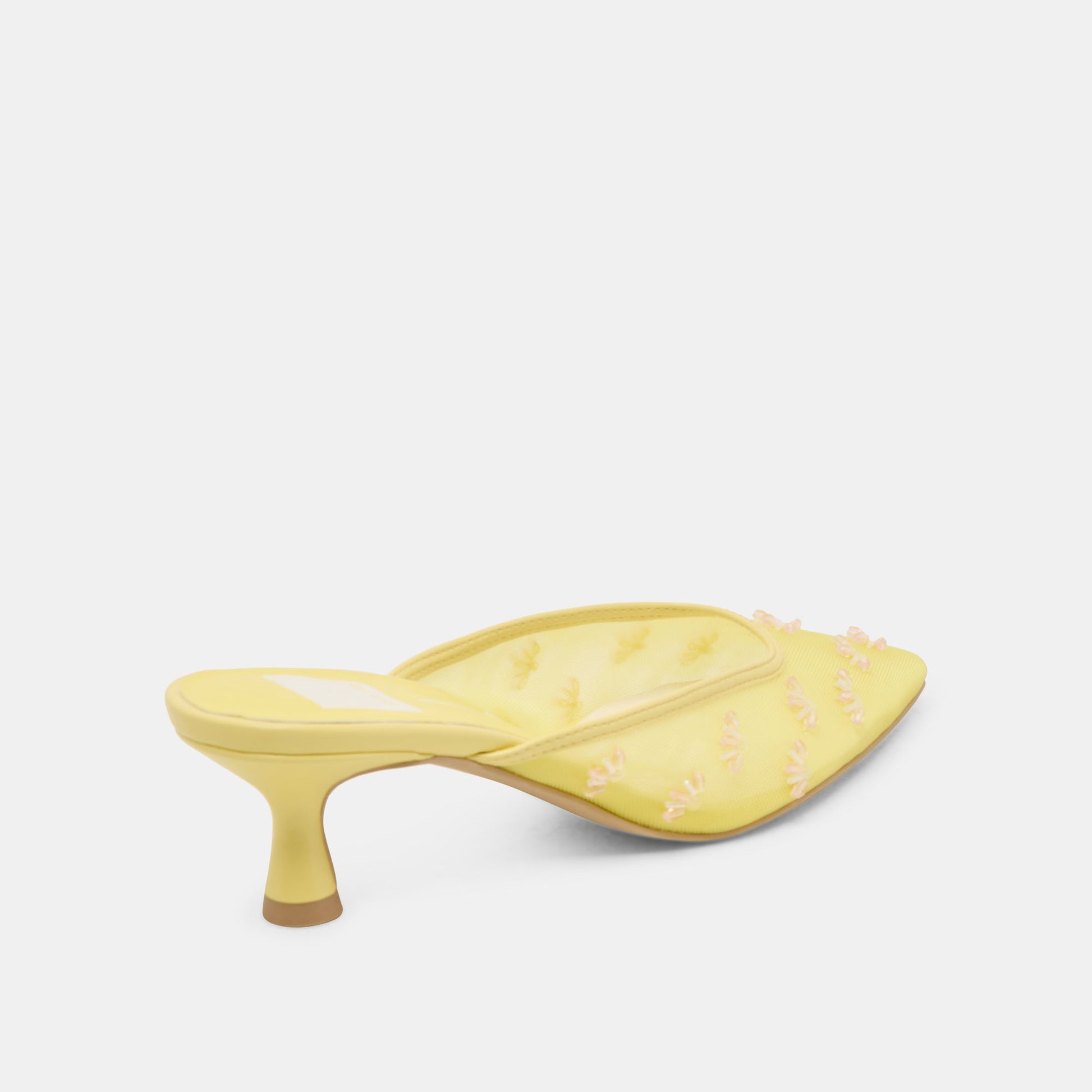 CLARA WIDE HEELS LEMON MESH - Dolce Vita