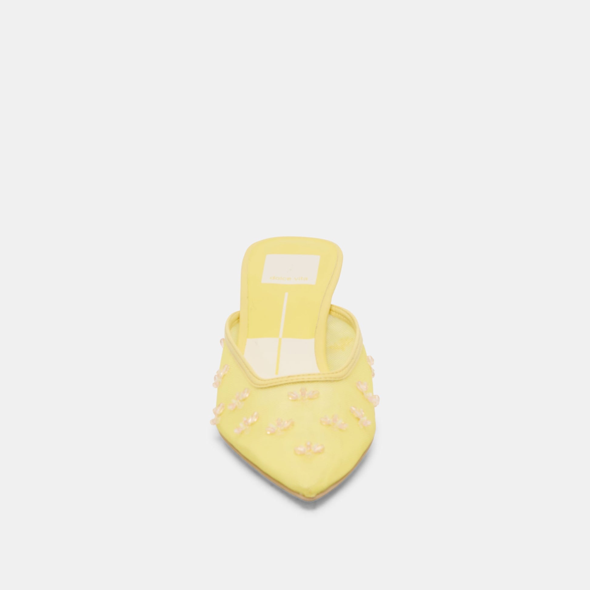 CLARA WIDE HEELS LEMON MESH - Dolce Vita