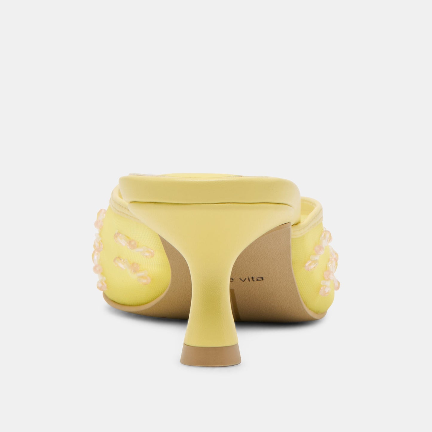 CLARA WIDE HEELS LEMON MESH - Dolce Vita