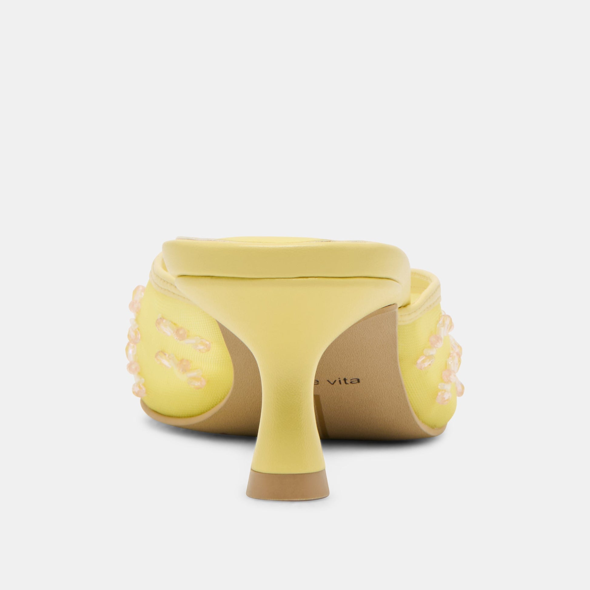 CLARA WIDE HEELS LEMON MESH - Dolce Vita