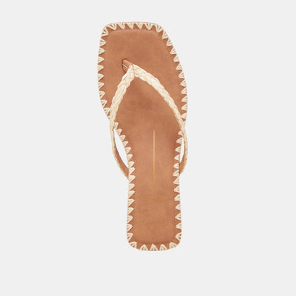 BARTY SANDALS LT NATURAL RAFFIA - Dolce Vita