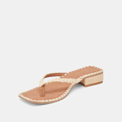 BARTY SANDALS LT NATURAL RAFFIA - Dolce Vita