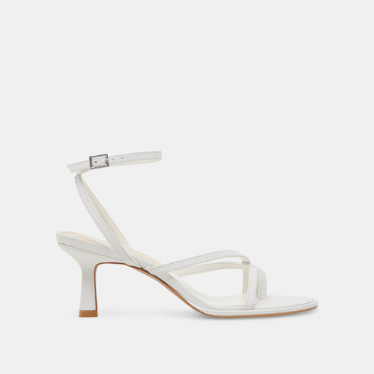 MORAH HEELS TRUE WHITE LEATHER - Dolce Vita