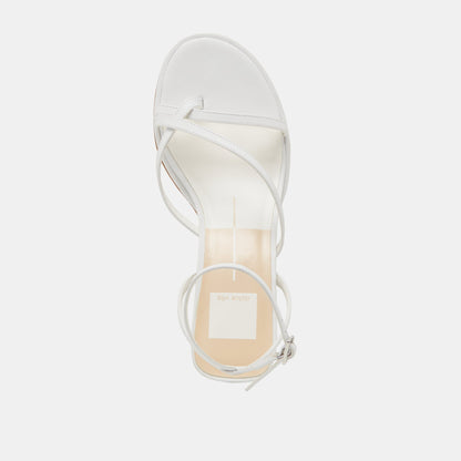 MORAH HEELS TRUE WHITE LEATHER - Dolce Vita