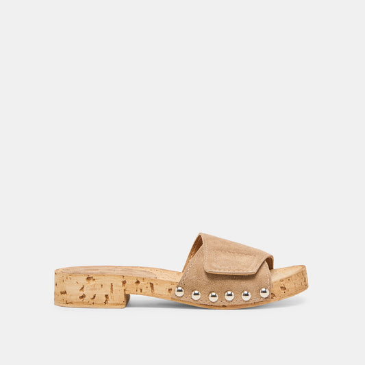 Sandy Taupe Suede Sandals - Dolce Vita