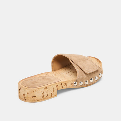 Sandy Taupe Suede Sandals - Dolce Vita