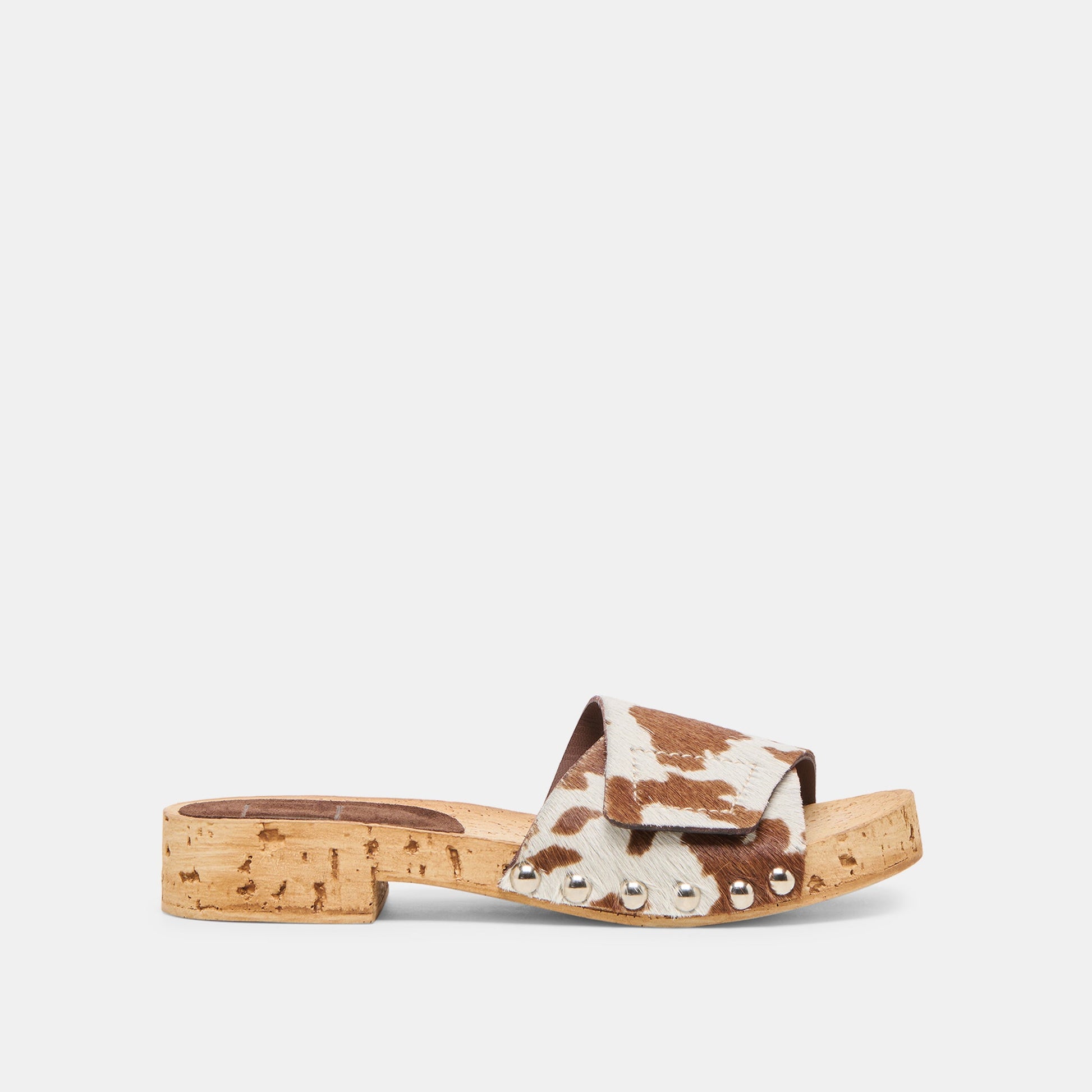 Sandy Cocoa Taurus Calf Hair Sandals - Dolce Vita