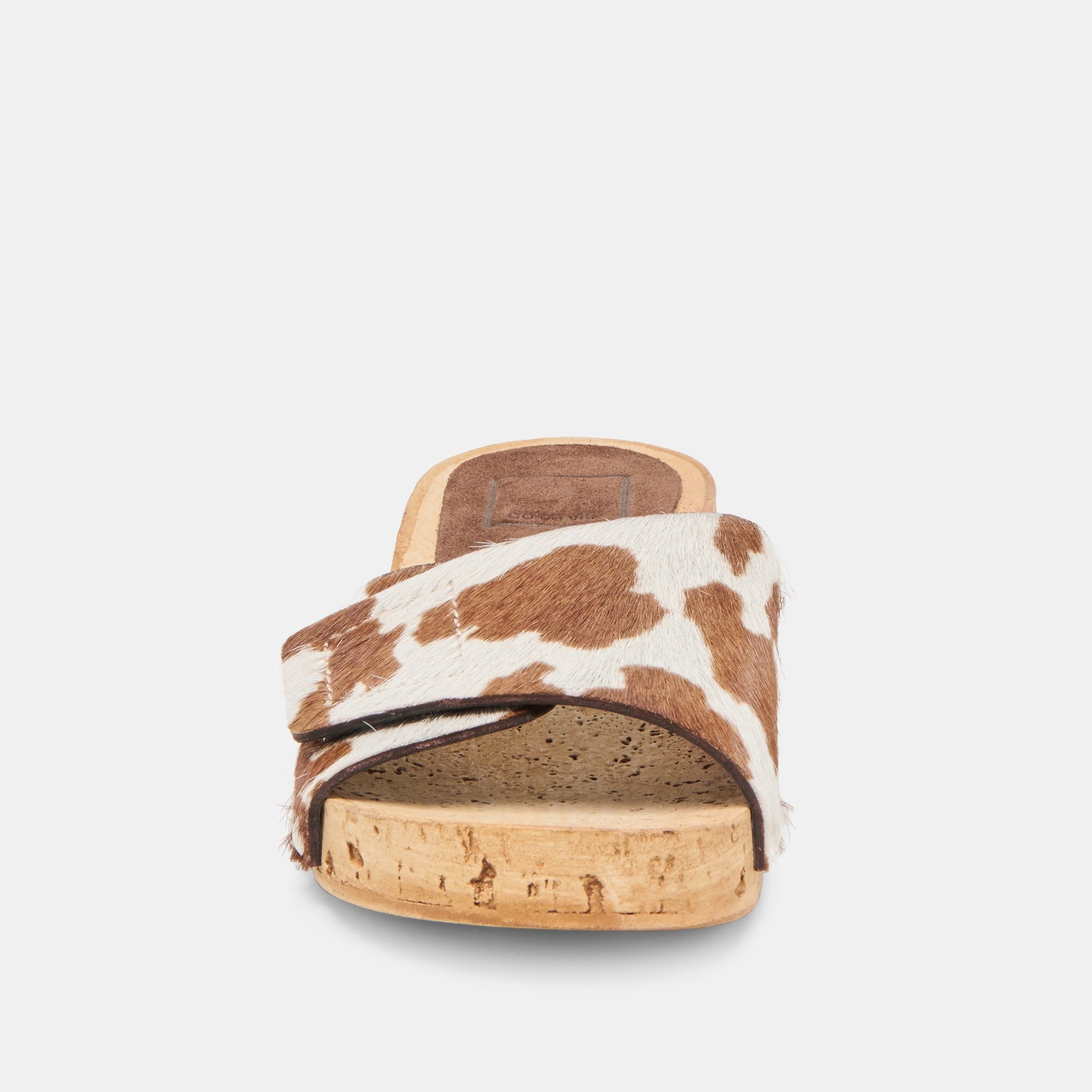 Sandy Cocoa Taurus Calf Hair Sandals - Dolce Vita