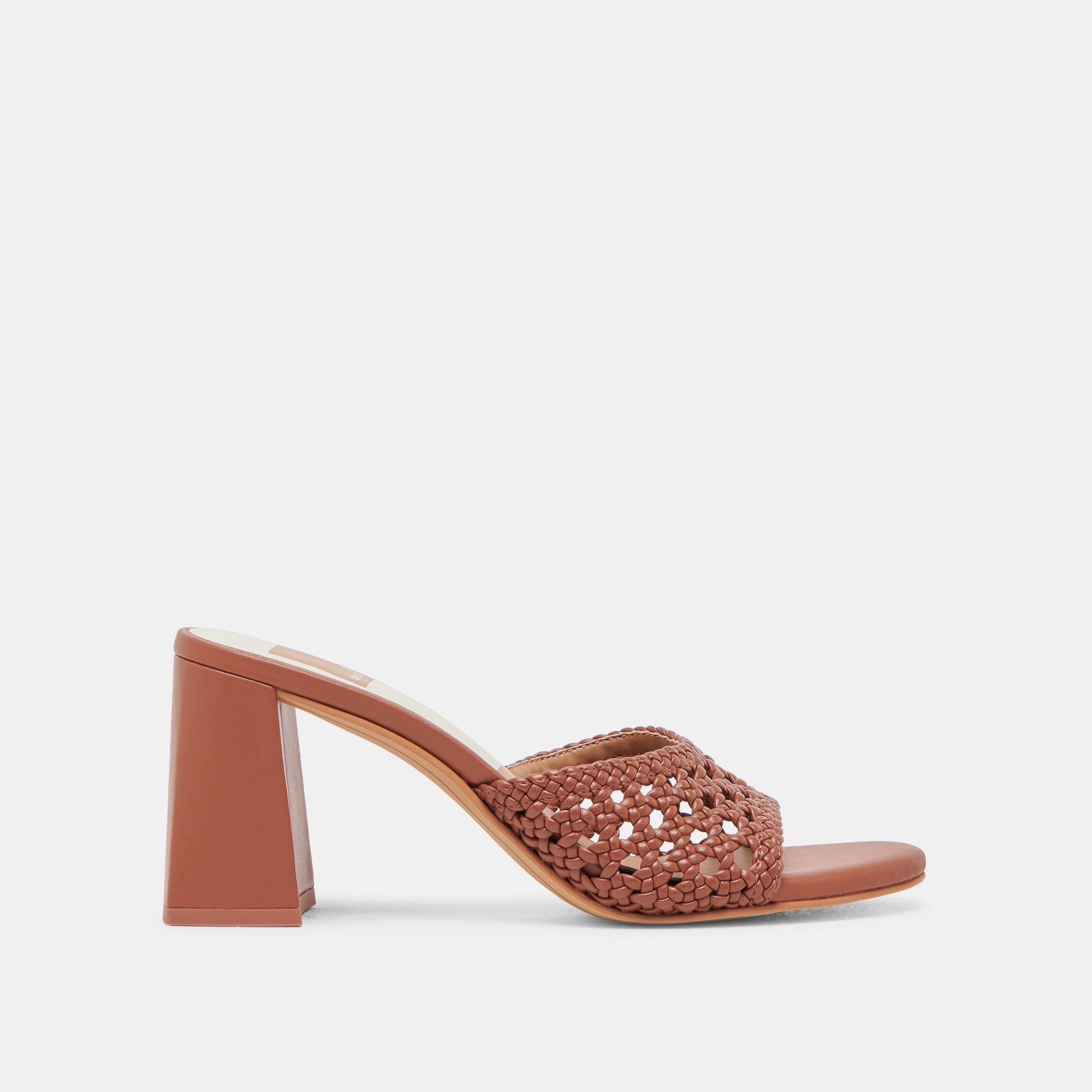 MARGOE HEELS COGNAC WOVEN STELLA - Dolce Vita