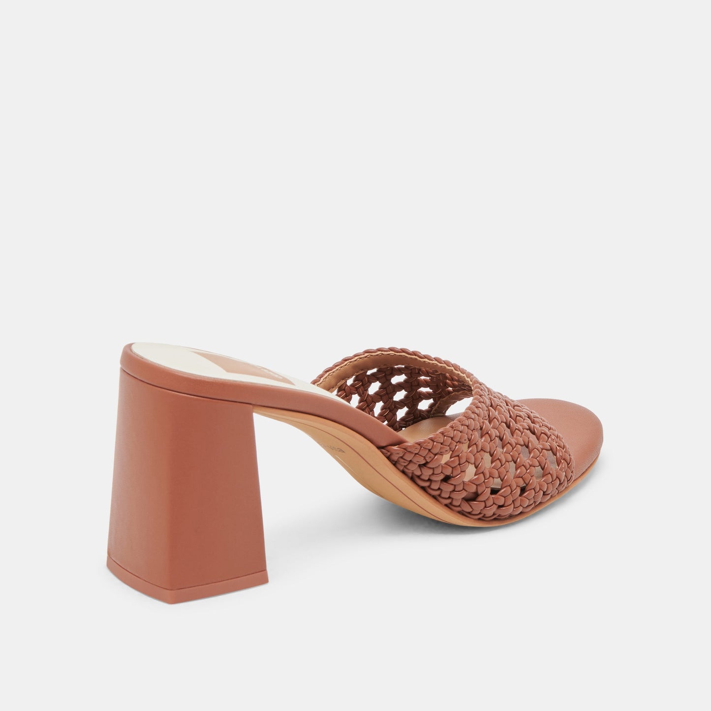 MARGOE HEELS COGNAC WOVEN STELLA - Dolce Vita