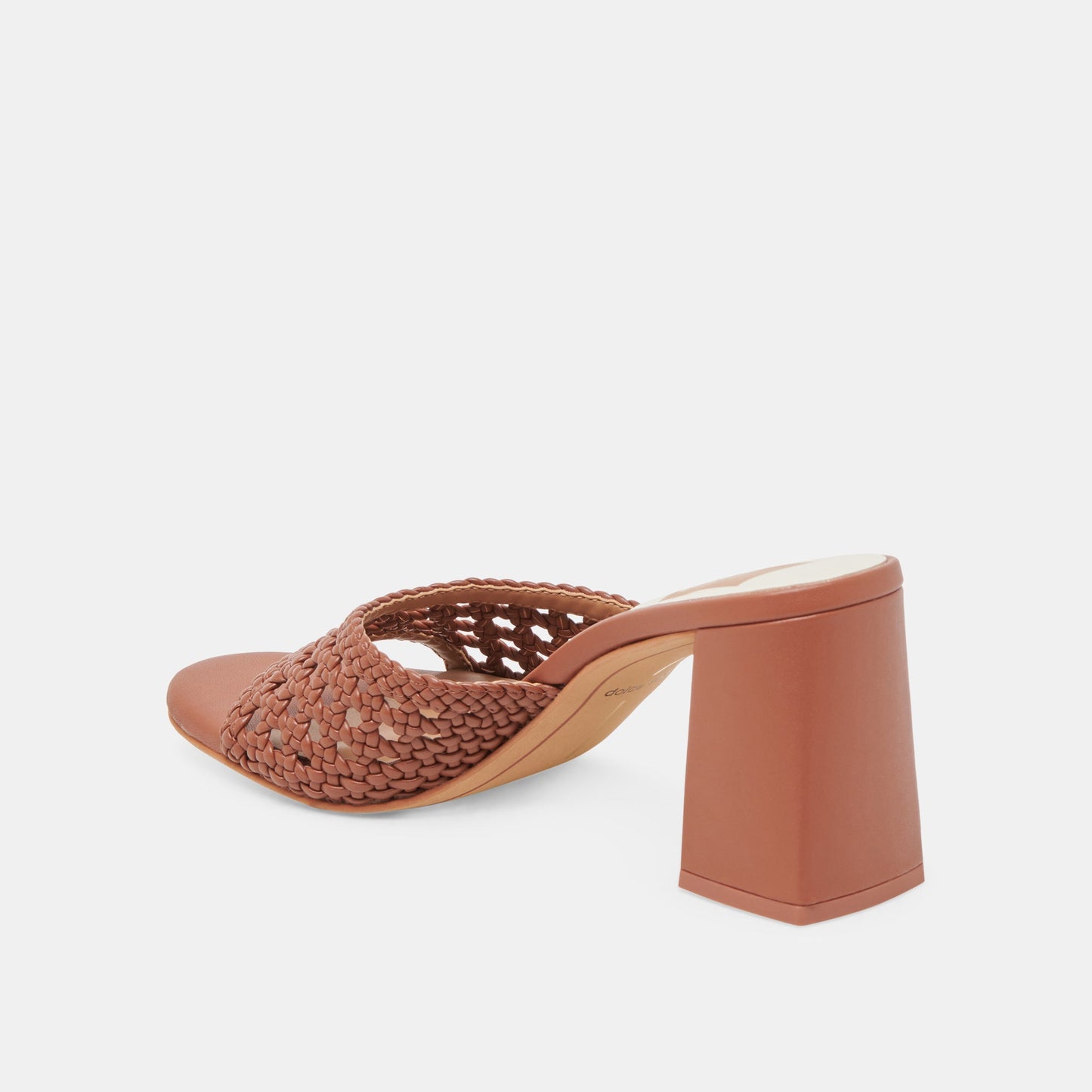 MARGOE HEELS COGNAC WOVEN STELLA - Dolce Vita