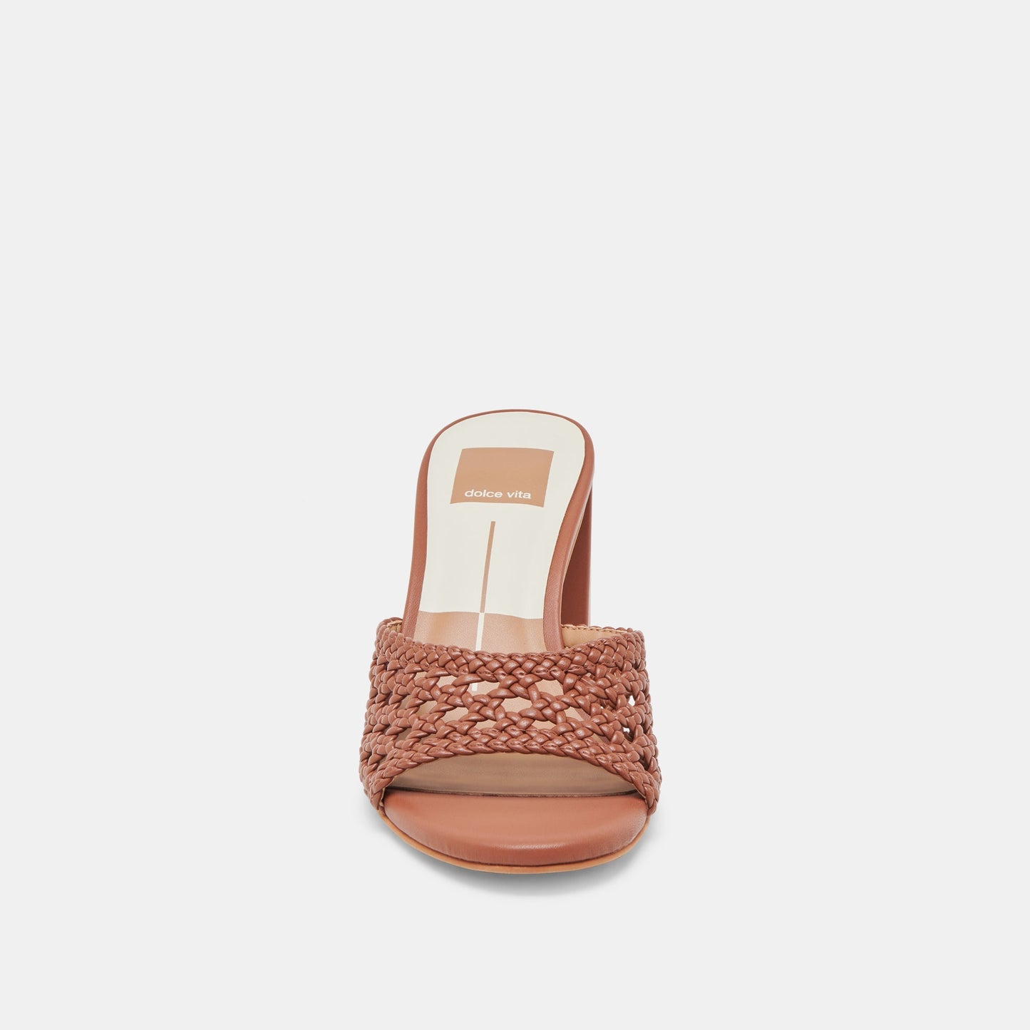 MARGOE HEELS COGNAC WOVEN STELLA - Dolce Vita