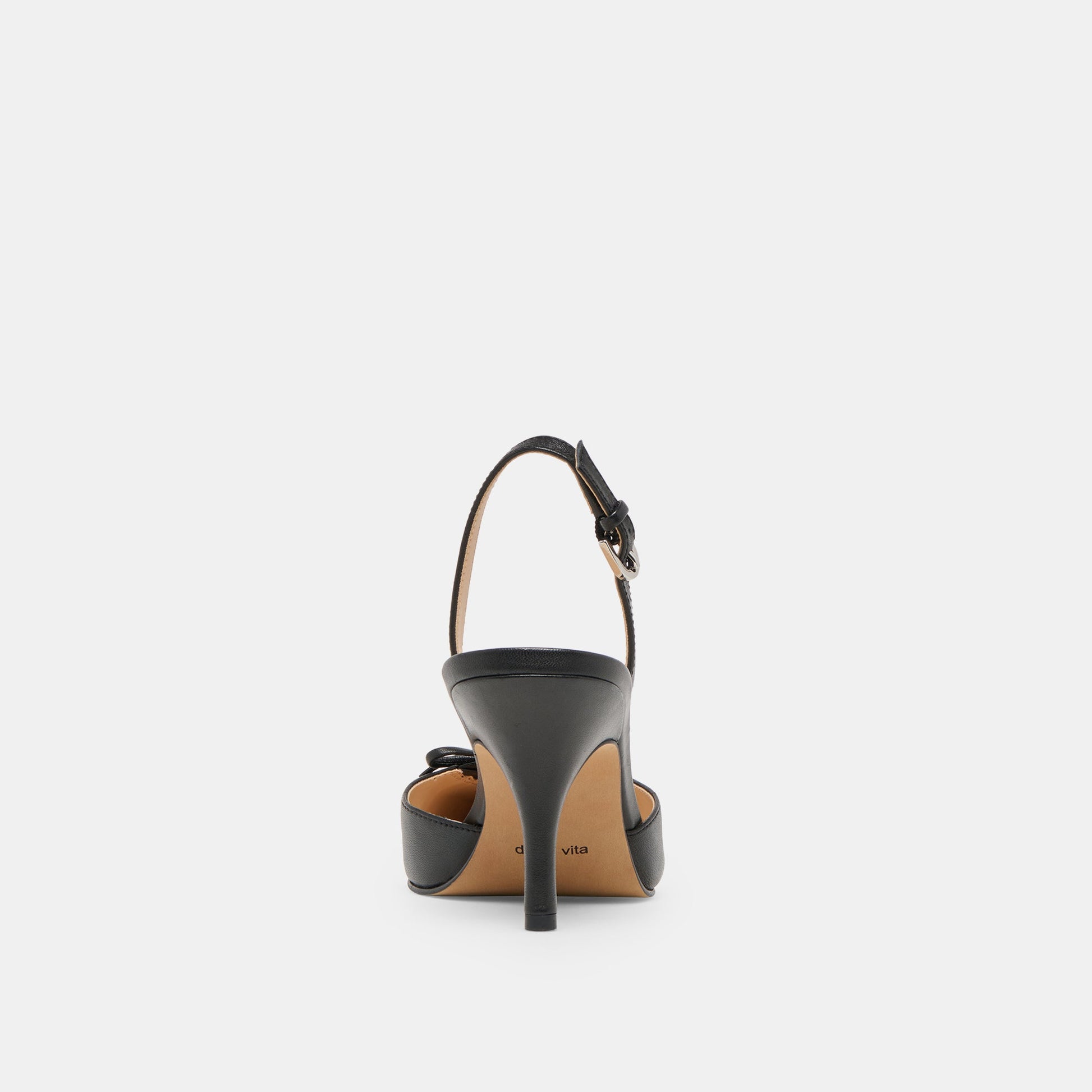 Hamya Black Leather Heels - Dolce Vita