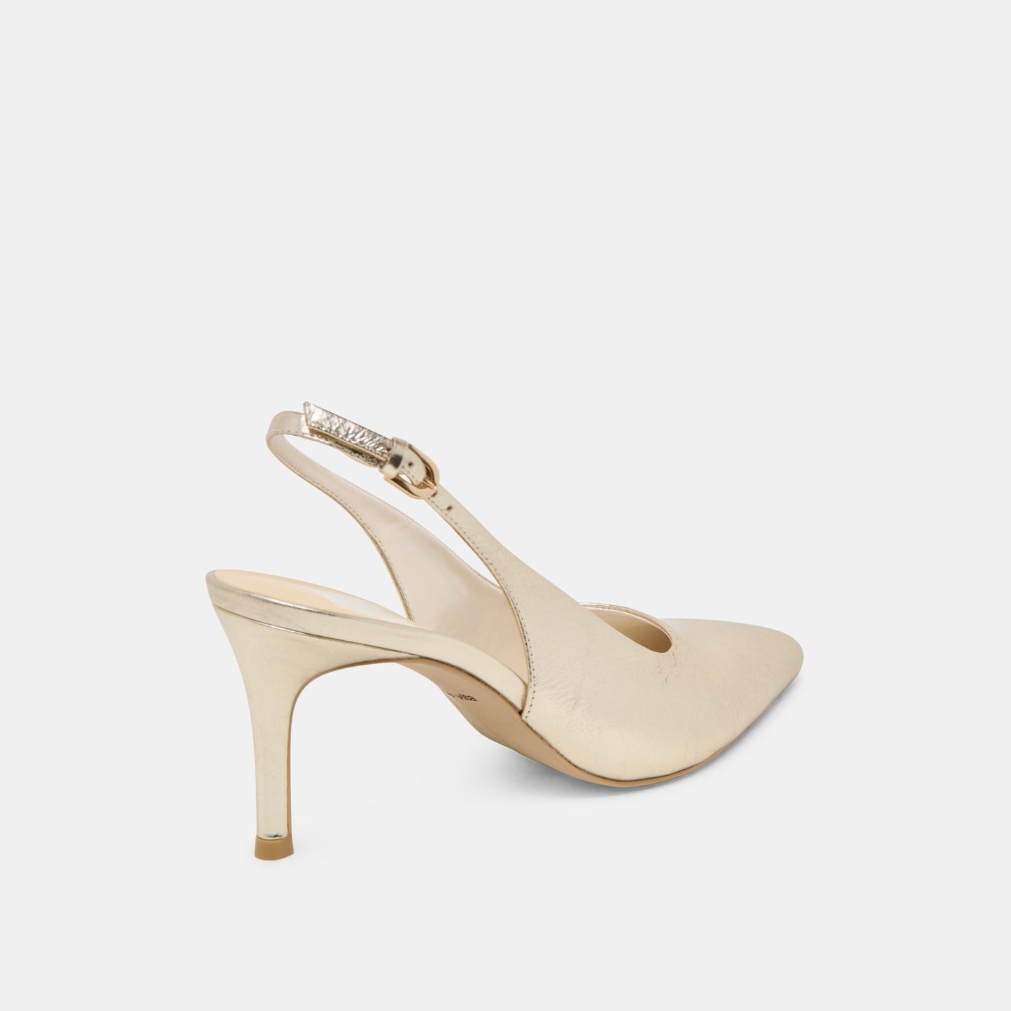 ELASI HEELS LIGHT GOLD CRINKLE PATENT - Dolce Vita