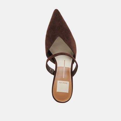 KANIKA HEELS DK BROWN SUEDE - Dolce Vita